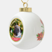 Boule En Céramique Premier Noël Chien Chien Chien en Céramique Ball O (Droite)