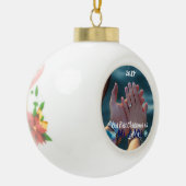 Boule En Céramique Premier Noël comme M. et Mme Ornament (Gauche)