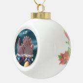 Boule En Céramique Premier Noël comme M. et Mme Ornament (Droite)