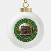 Boule En Céramique Premier Noël dans notre petite maison photo (Devant)