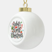Boule En Céramique Premier Noël du bébé (Droite)