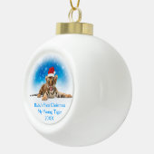 Boule En Céramique Premier Noël du bébé doux du tigre | (Droite)