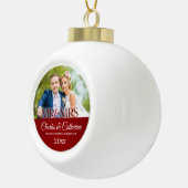 Boule En Céramique Premier Noël Ensemble M. et Mme Red Photo (Droite)