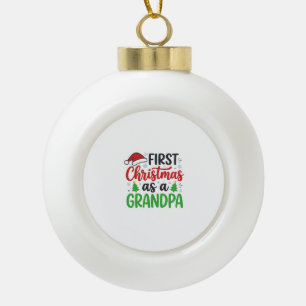 Boule En Céramique Premier Noël Grand-père Chapeau de Père Noël