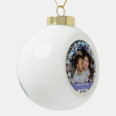 Boule En Céramique Premier Noël Grandma Snowflakes Ribbon Bleu clair (Gauche)