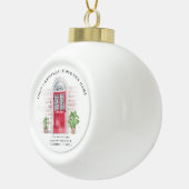 Boule En Céramique Premier Noël Nouveau foyer Nous avons déménagé Adr (Droite)