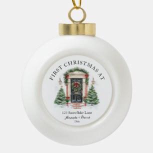 Boule En Céramique Premier Noël personnalisé dans notre nouvelle mais