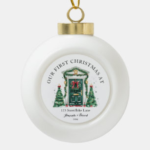 Boule En Céramique Premier Noël personnalisé dans notre nouvelle mais