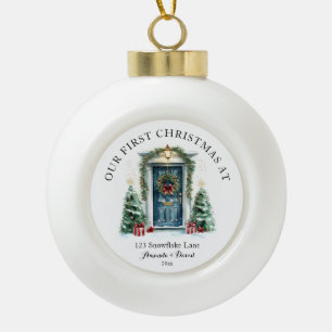 Boule En Céramique Premier Noël personnalisé dans notre nouvelle mais