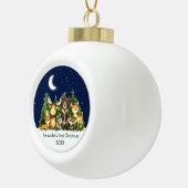 Boule En Céramique Première aquarelle de Noël pour bébé Forêt Animaux (Droite)