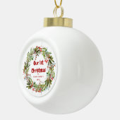 Boule En Céramique Première Noël d'Élégante couronne (Droite)