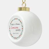 Boule En Céramique Première photo de Noël de Rustic Baby (Droite)