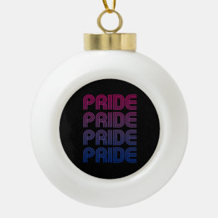 Boule En Céramique Pride rétro bisexuelle