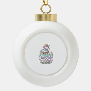 Boule En Céramique Produit Licorne Cowgirl Énergie Licorne Mignon Pas