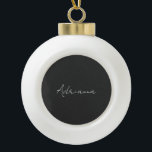 Boule En Céramique Professionnel noir ajouter votre nom écriture manu<br><div class="desc">Ce modèle peut être customisé pour répondre à toutes les occupations personnelles.</div>