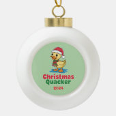 Boule En Céramique Quacker de Noël (Devant)