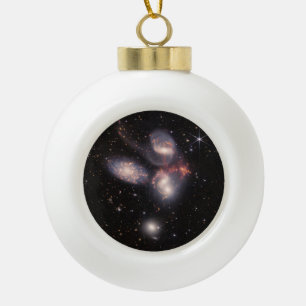 Boule En Céramique Quintette de Stephan 5 galaxies Champ profond Jame