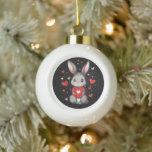 Boule En Céramique Rabbit Lover Heart Girl<br><div class="desc">Rabbit Lover Heart Girl</div>