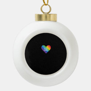 Boule En Céramique Rainbow Pride Gay Christian LGBTQ+ Jésus aime T-S
