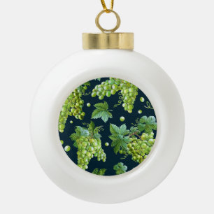 Boule En Céramique Raisin vert : Aquarelle Motif foncé