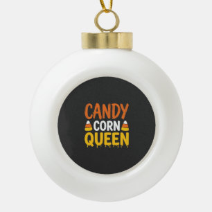 Boule En Céramique Reine Candy Corn Graphique Halloween_1