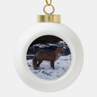 Renard hivernal fantaisiste dans la neige faune fe