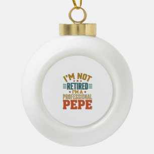 Boule En Céramique Retraite Professionnelle Pepe Typographie Vintage 