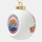 Boule En Céramique Réunion de famille de Noël (Droite)