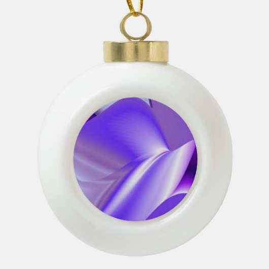 Boule En Céramique Rêve de fleurs de neige violette (Devant)