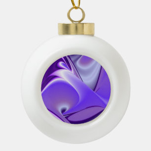 Boule En Céramique Rêve de fleurs de neige violette