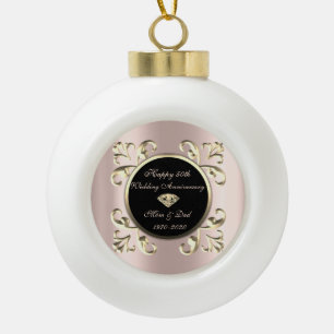 Boule En Céramique Rose Gold Chic Or rose doré 50e anniversaire de ma
