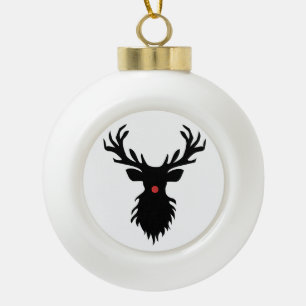 Boule En Céramique Rudolph Reindeer Silhouette