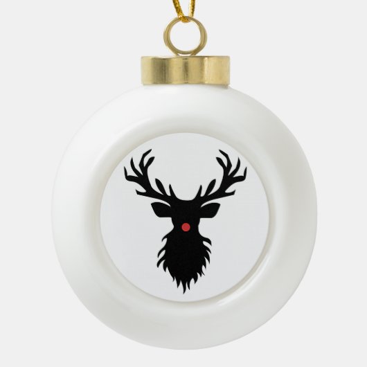 Boule En Céramique Rudolph Reindeer Silhouette (Devant)