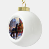 Boule En Céramique Saison de Noël Cocker Spaniel (Droite)