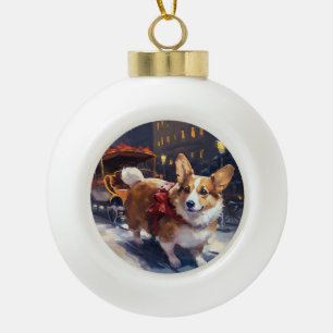 Boule En Céramique Saison de Noël de Corgi
