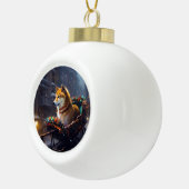 Boule En Céramique Saison de Noël de Shiba Inu (Droite)