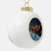 Boule En Céramique Saison de Noël de Vizsla (Gauche)