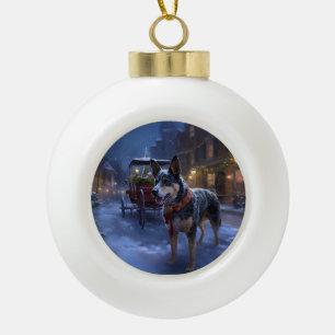 Boule En Céramique Saison de Noël des bovins australiens