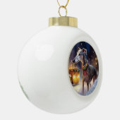 Boule En Céramique Saison de Noël Greyhound (Gauche)