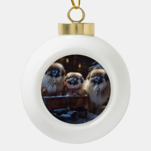 Boule En Céramique Saison des fêtes de Noël de Pékin