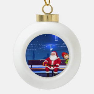 Boule En Céramique Santa Claus on Park