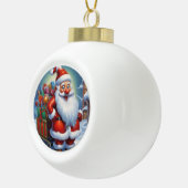 Boule En Céramique Santa Clause Joyeux Noël Bonne année (Droite)