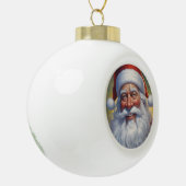 Boule En Céramique Santa Clause Joyeux Noël Bonne année (Gauche)