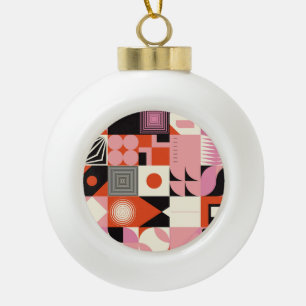 Boule En Céramique Scandinave géométrique : Motif d'oeuvres colorées
