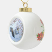 Boule En Céramique scène de neige d'écureuil gris mignon art de la fa (Droite)