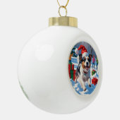 Boule En Céramique Scène de Noël du Terrier australien (Gauche)
