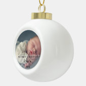 Boule En Céramique Script de premier Noël pour photo de bébé (Droite)