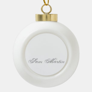 Boule En Céramique Script minimaliste Joli Monogramme 3d