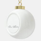Boule En Céramique Script minimaliste Joli Monogramme 3d (Droite)