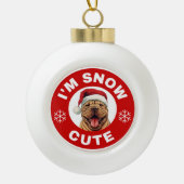 Boule En Céramique Shar-Pei Je suis Neige mignonne (Devant)